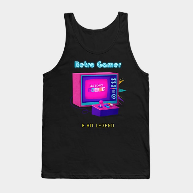 Retro Gamer Logo 1 Tank Top by Batocera Nation